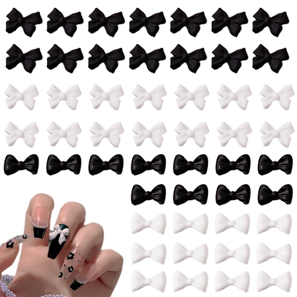 200 st 3D rosett nagelkonst dekorationer, färgglada rosett nageltillbehör 3D rosetter nagelberlocker för harts flatback nagelkonstdesign
