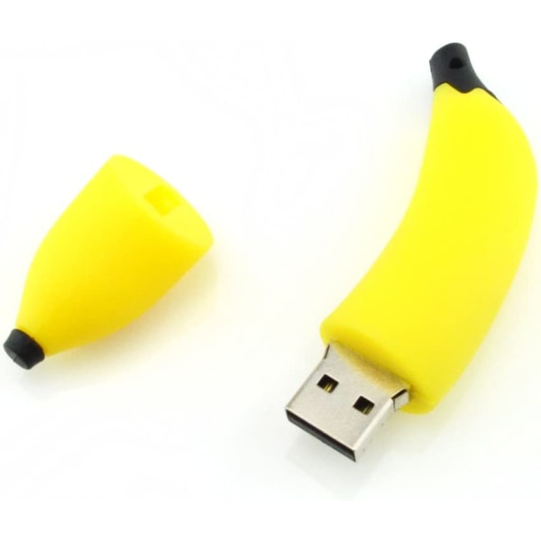 Söpö Flash-asema 32 Gt, USB2.0 Söpö sarjakuva minibanaanimuotoinen peukaloasema Memory Stick -kynäasema