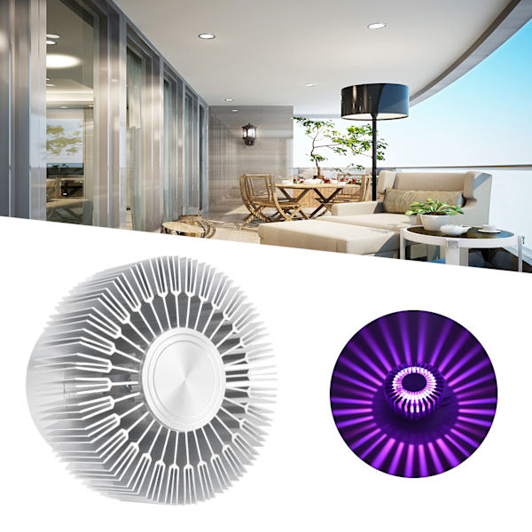 Taklampe 3W LED Solformet Tak Astigmatisme Lyslist Gang Veranda Dekorasjon Taklampe Økonomisk Lilla Lys