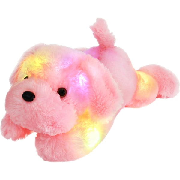 LED Puppy Gosedjur Creative Night Light Lovely Dog Glow Så Pink