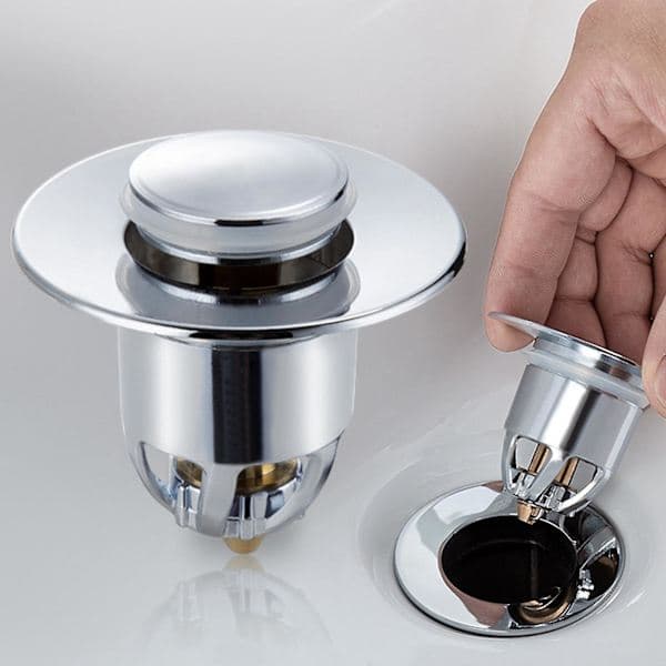 Universell Vask Bunnventil Pop Up Vaskavløpsplugg Ny