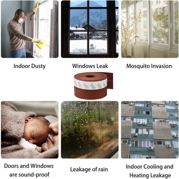 3 meter väderlist, silikondörrtätningslist dörr,