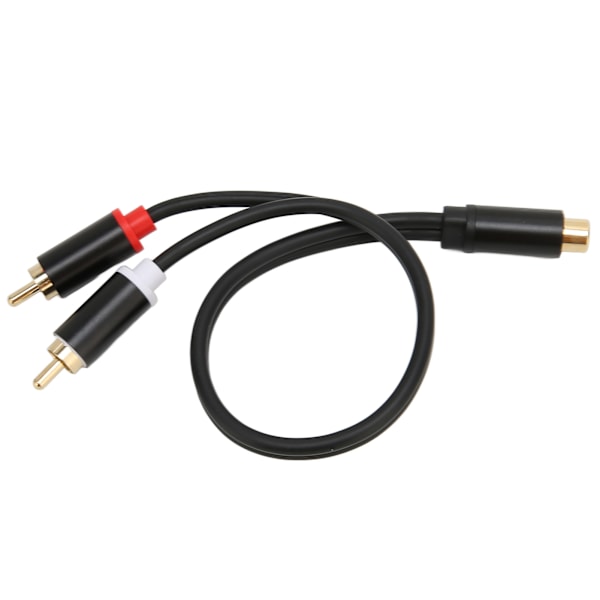 2 stk RCA hunn til 2 RCA hann Y-kabel Subwoofer gullbelagt dobbel RCA hann adapter for CD-spillere forsterkere TV-er