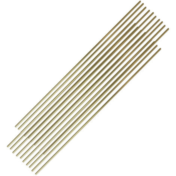 10 st mässingelektroder - Mässingstångsdiameter 1,6 mm - en halv meter