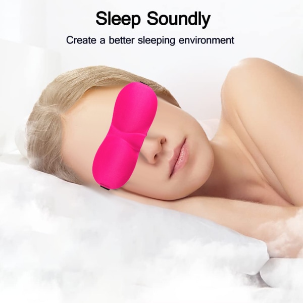 Sleep Mask Pack 3 kpl, valoa estävät 3D-silmämaskit nukkumiseen,