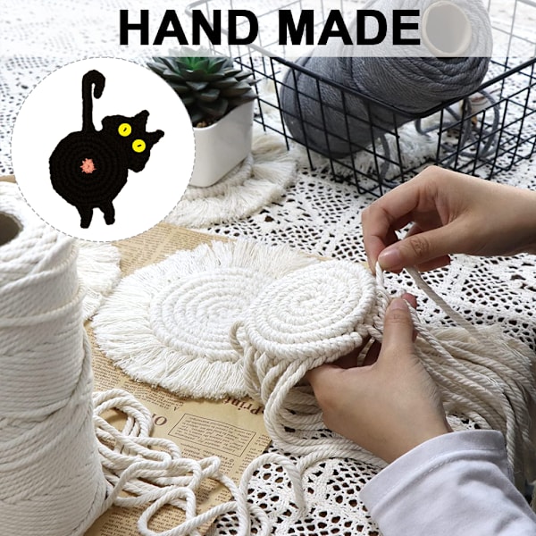 Katt virkade dryckesunderlägg set roliga kattgåvor för kattälskare