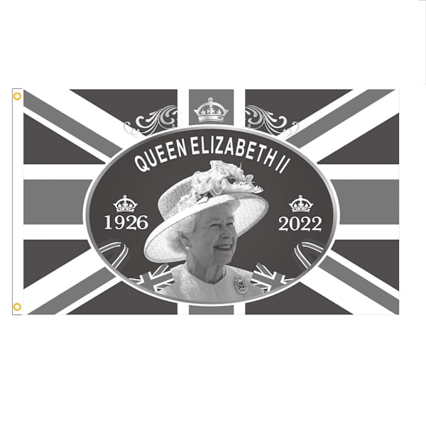Hennes Majestäts flagga, minnesmärke över Storbritanniens drottning