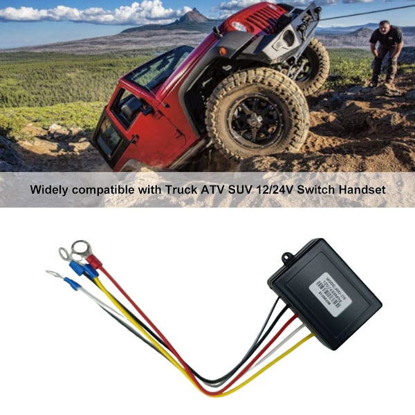 12V Vinsch Trådlös Fjärrkontroll Kit 434MHz 50ft Lång Räckvidd med Indikatorlampa för Lastbil ATV