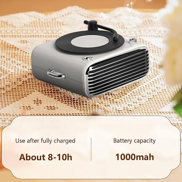 Bärbar Bluetooth-högtalare Radio, Mini Trådlös Bluetooth-högtalare Multifunktionell Surround Sound Bluetooth-kompatibel 5.0 Vinyl Record Player Högtalare