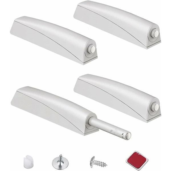 Tryck för att öppna magnet skåpdörr 4 stycken magnetisk trycköppningslås tryck skåp magnetisk stängning för skåp tryck för att öppna system lådsdämpare