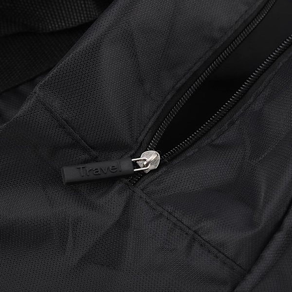 Bærbar rejsevandtæt nylon opbevaringspose til sengetøj lynlås opbevaringsbeholder (sort)