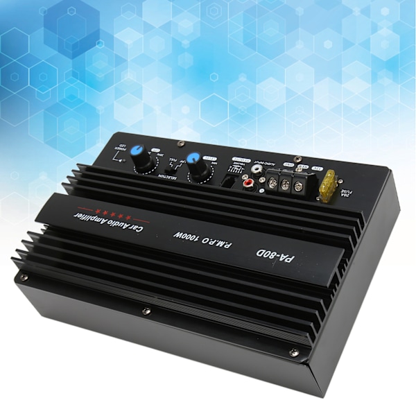 PA 80D Bilförstärkare Platta Professionell Hög Effekt Subwoofer Platta Förstärkare för Bilunderhållning 12V 1000W
