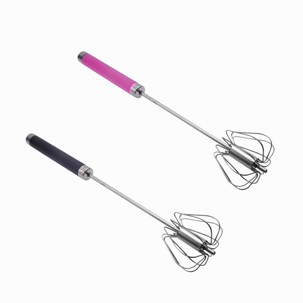Housewares Press og Spin Visper - Sett med 2 - Rustfritt Stål
