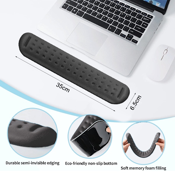 Ultra fint Memory Foam tastatur håndledsstøtte blødt gel ergonomisk