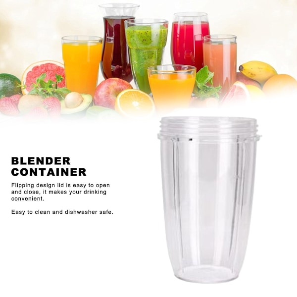 Standard Läpprings Tritan Kopp, Ersättningskoppar för Enkel Rengöring, Diskmaskinssäker, Praktiska Material, Enkel Resa för Nutribullet Blender (24oz)