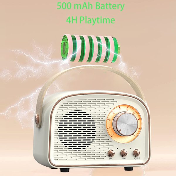 Retro Bluetooth-kaiutin, langaton vintage-kaiutin, ulkotilojen langaton kannettava Bluetooth-kaiutin