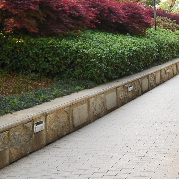 Solar Lights for Steps Decks Pathway Yard Stairs Staket, LED lam warm light 3led