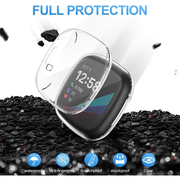 4-pack case kompatibel med Fitbit Sense /