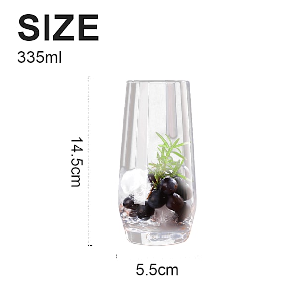 2 glas glas, husholdningssaftkopper, enkle varmebestandige tekopper, drikkevarekopper, transparent farve