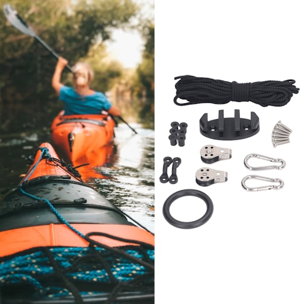 Kajak Ankertov Kit med Nylonring Stål Thimble Kajak Båd Ankerline til Fiskeri Camping