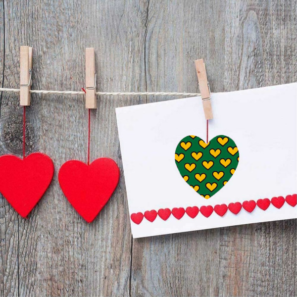Valentinsdag Hjerterulle-klistremerker, 500 stk Søt fargerikt hjerte
