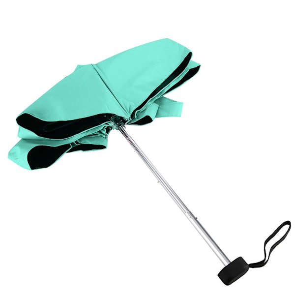 Mini rejse paraply ultra let foldbar parasol UV beskyttelse（Grøn）