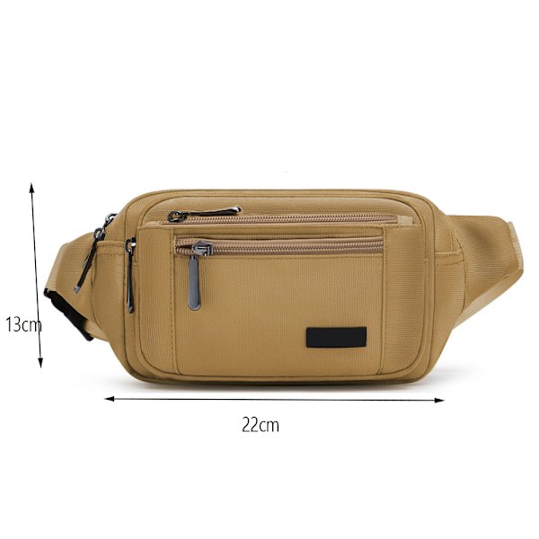 Vyölaukku, fanny pack, monikäyttöinen lantiolaukku vetoketjulla, sopii matkustamiseen, vaellukseen ja kaikkiin ulkoiluaktiviteetteihin, musta miehille ja naisille