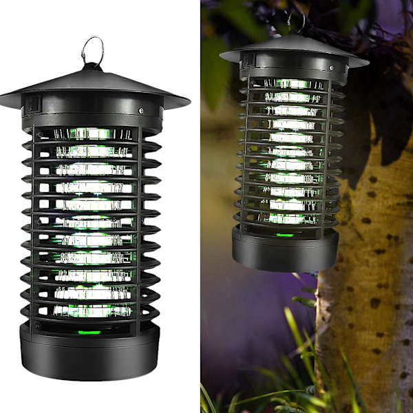 UV Elektrisk Flugfångare För Hem och Trädgård, Högspännings Insektsfälla Vattentät Insektsdödare, Inomhus Utomhus Myggavvisare, UVA-Ljus Insektslockare