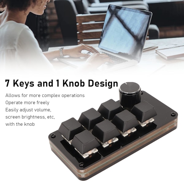 Makro Programmeringstastatur Hotswap Enhånds Blå Switch Mini 7 Nøgle Mekanisk Keypad med Knap til Spil Arbejde