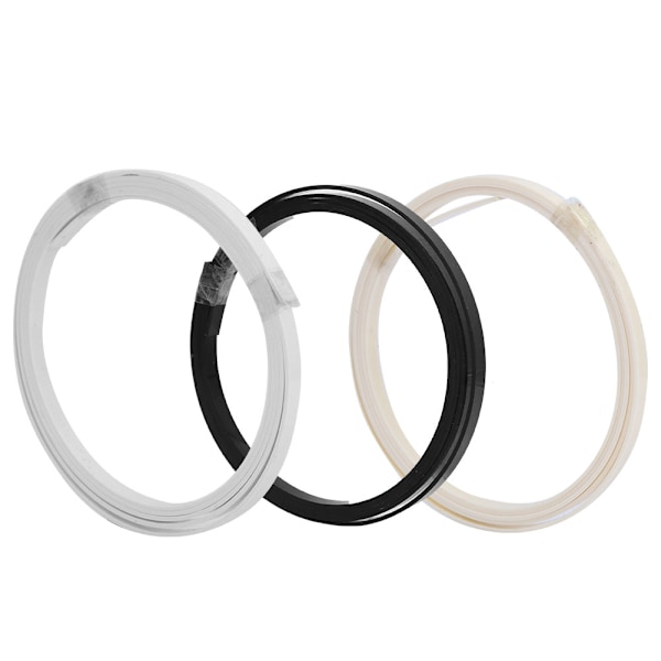 3 kpl Purfling ABS-muovikitara reunalistat Koristeellinen kitara lista 1610x5x1.5mm