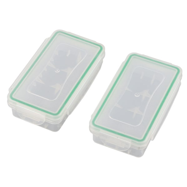 2 stk. 18650 batteri opbevaringsboks etui holder vandtæt batterier beskyttelsesdæksel