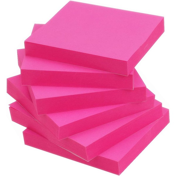 Klistrelapper 3x3 Selvklebende lapper Blå farge 6 blokker, 100
