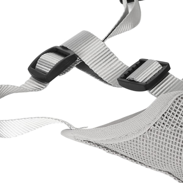 Hundmunstycke Andningsbar Justerbar Förhindra Biting Chewing Pet Mesh Muzzle för Utomhusträning Grå XS