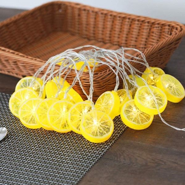 LED-lys Kæde med citroner - 3m 20 LED-pærer Dekoration