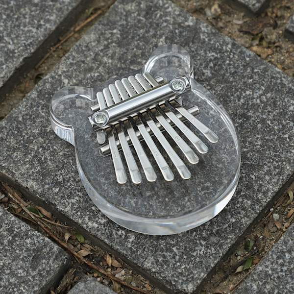8 Tangenter Mini Kalimba Tommelfingerklaver Klar Akryl Fingerklaver med