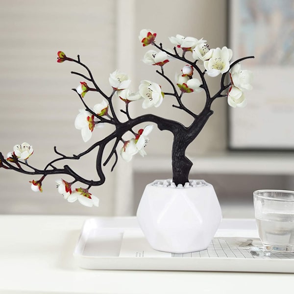 Hvid blomme kunstig blomst enkelt