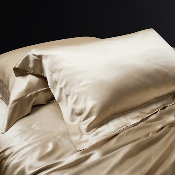 Satiininen tyynyliina hiuksille ja iholle, 2 kappaleen pakkaus Silk Satin -tyynyliina hotellilukolla, pehmeä ja hengittävä tyynyliina 48 x 74 cm