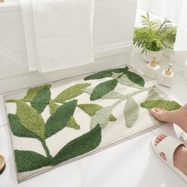 Bath mat, soft absorbent bath mat, Treer microfibre flocking bath mat, non-slip bath mat, shower mat, washable bath mat