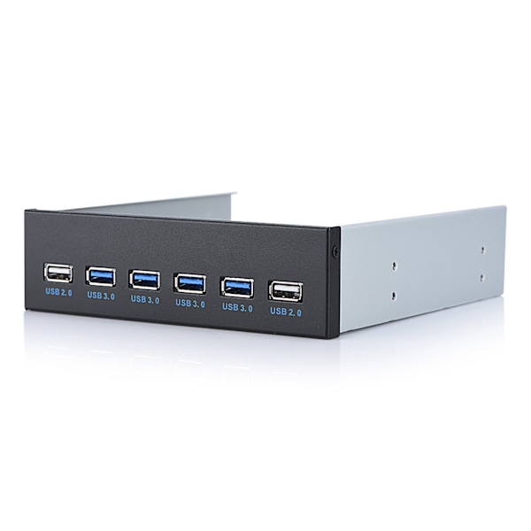 19-polet til 4 * USB3.0 + 2 * USB2.0 6-grænseflade Metal Frontpanel USB Hub