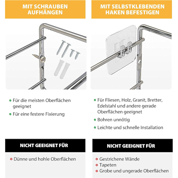 Deco haus Gewürzregale aus Metall - 2er Set - Für Gewürze,