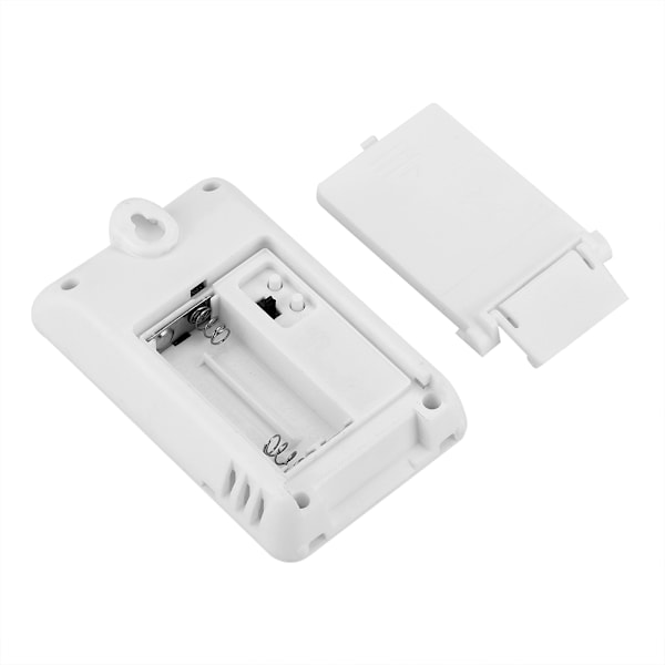 BALDR LCD Baggrundsbelyst Digitalt Termometer Luftfugtighedsmåler Alarmur Kalender Timer Hvid