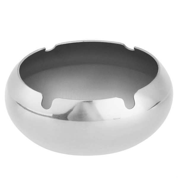 Rostfritt Stål Oval Utomhus Inomhus Kontorsbord Vindtät Askopp Silver Liten