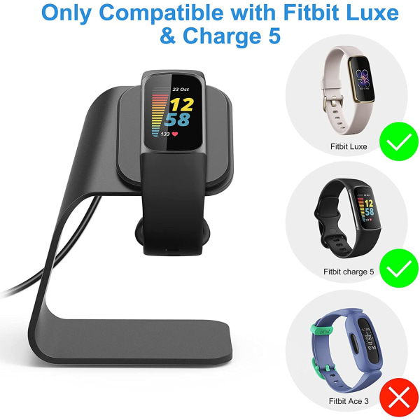 Oplader Dock Kompatibel med Fitbit Charge 5 / Luxe,