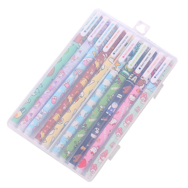Gelpennor, skrivpennor, blandade färger, 10-pack