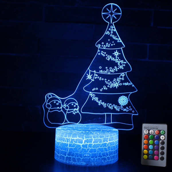 Julgran serie 3D bordslampa, LED kreativ present färgglada MY-652