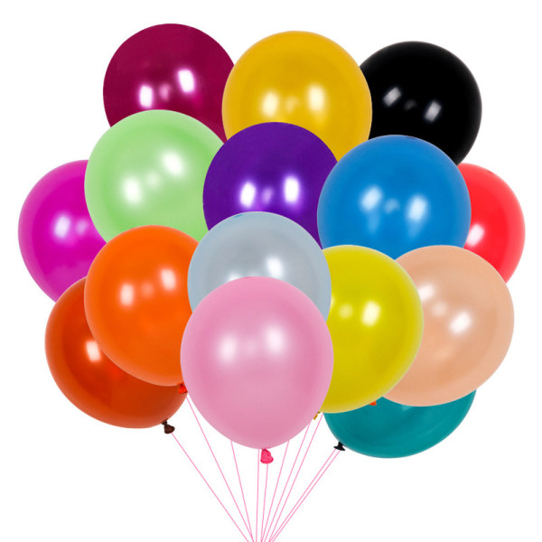 RUBFAC 120 ballonger i olika färger 12 tum 12 sorters regnbåge