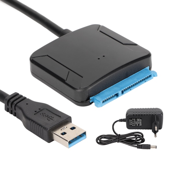 SATA till USB Adapterkabel Lättvikt Liten Storlek SATA till USB Kabel för 2.5/3.5 Tums Hårddisk 110 Till 240V EU-kontakt