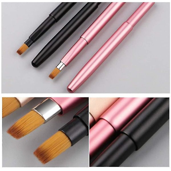 Bærbar Reise Retractable Lip Brush 3stk