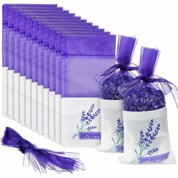 20 stk. bryllupsposer, lavendel snøreposer, gavepose