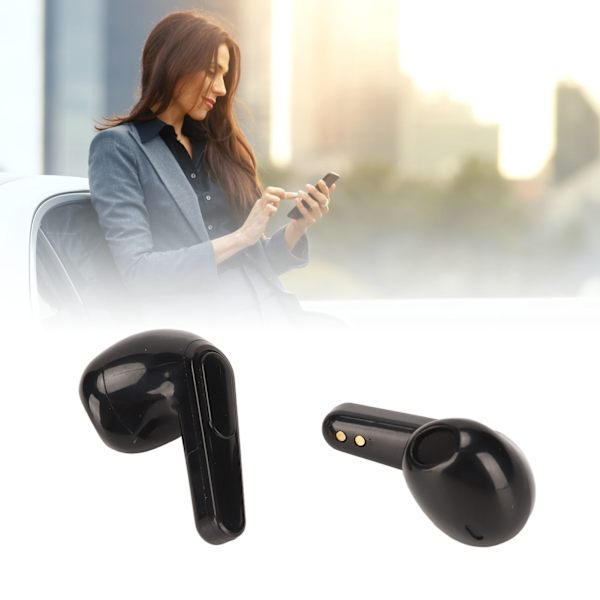 Bluetooth 5.3 öronsnäckor IPX7 Vattentät Deep Bass Uppladdningsbara Trådlösa Sportöronsnäckor för Mobiltelefoner Surfplattor Svart